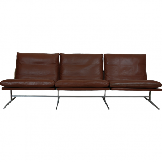 Fabricius and Kastholm 3 pers sofa with brown leather