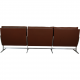 Fabricius and Kastholm 3 pers sofa with brown leather