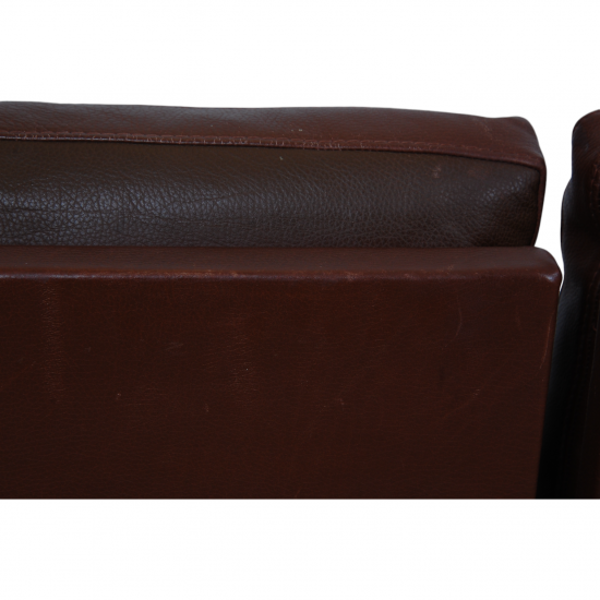 Fabricius and Kastholm 3 pers sofa with brown leather