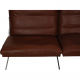 Fabricius and Kastholm 3 pers sofa with brown leather