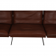 Fabricius and Kastholm 3 pers sofa with brown leather