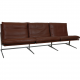 Fabricius and Kastholm 3 pers sofa with brown leather