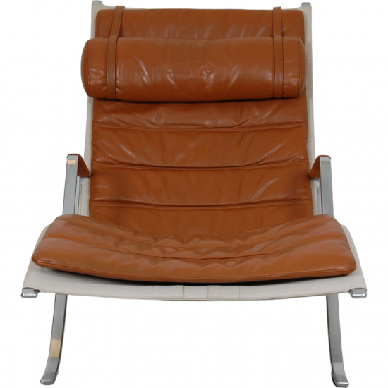 Fabricius And Kastholm Grashopper lounge chair in cognac leather