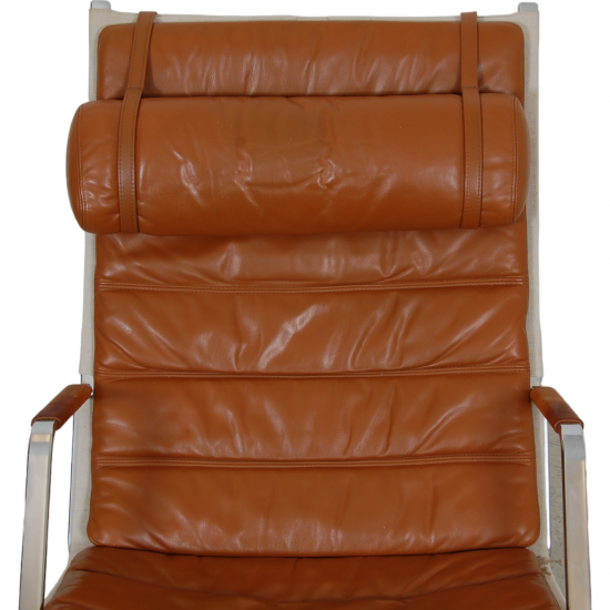 Fabricius And Kastholm Grashopper lounge chair in cognac leather