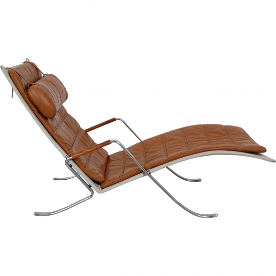 Fabricius And Kastholm Grashopper lounge chair in cognac leather