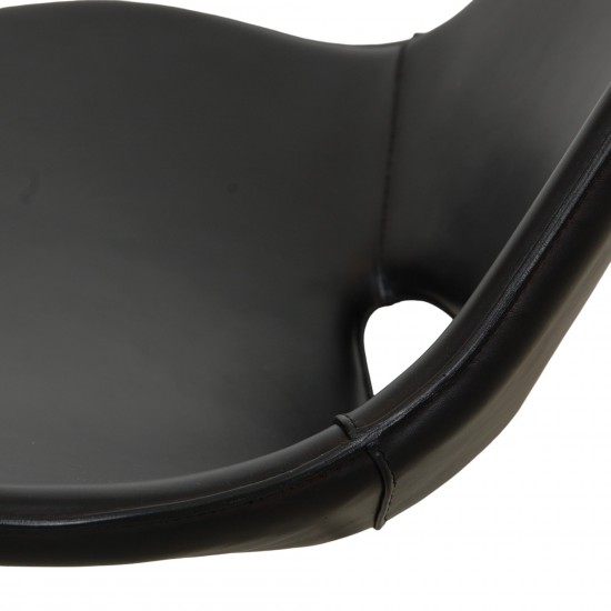 Fabricius and Kastholm Scimitar chair in black leather no.21