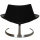 Fabricius and Kastholm Scimitar chair in black leather no. 23