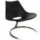 Fabricius and Kastholm Scimitar chair in black leather no. 23