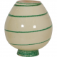 Kæhler grøn og beige Vase H: 20 Cm