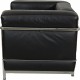 Le Corbusier LC-2/1 lounge chair in black leather