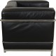 Le Corbusier LC-2/1 lounge chair in black leather