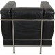 Le Corbusier LC-2/1 lounge chair in black leather