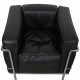 Le Corbusier LC-2 lounge chair in black Pelle leather