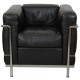 Le Corbuiser LC-2 lounge chair in black pelle leather