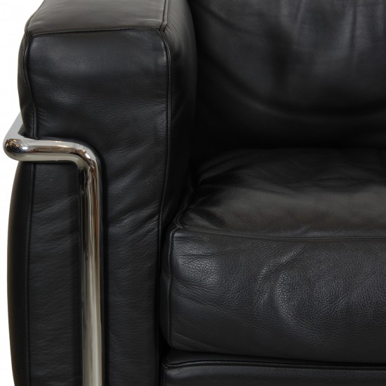 Le Corbuiser LC-2 lounge chair in black pelle leather