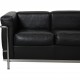 Le Corbusier LC2 3.personers sofa i sort læder