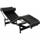 Le Corbusier LC-4 Chaiselong in black leather