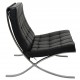 Mies Van Der Rohe Barcelona chair in black leather