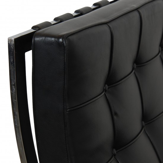 Mies Van Der Rohe Barcelona chair in black leather