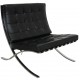 Mies Van Der Rohe Barcelona chair in black leather