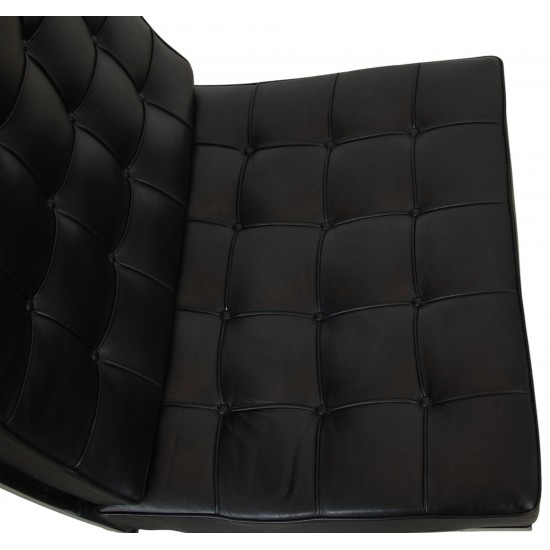 Ludwig Mies Van der Rohe Barcelona chair in black leather