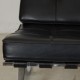 Ludwig Mies Van der Rohe Barcelona chair in black leather