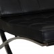 Ludwig Mies Van der Rohe Barcelona chair in black leather