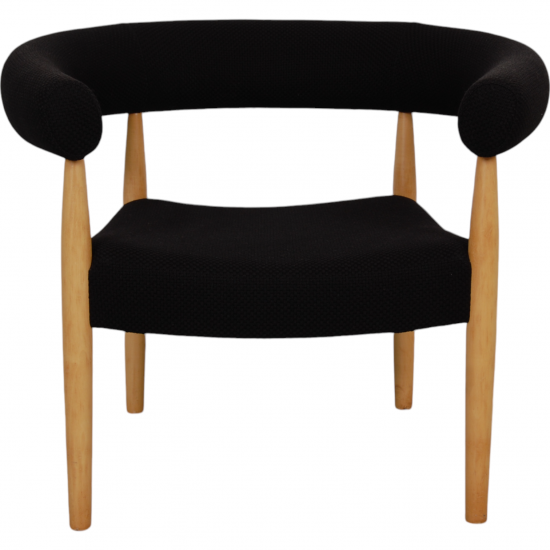 Nanna Ditzel circle chair in black fabric