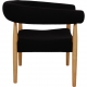 Nanna Ditzel circle chair in black fabric