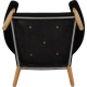 Nanna Ditzel circle chair in black fabric