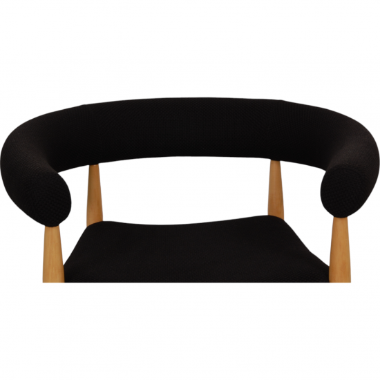 Nanna Ditzel circle chair in black fabric