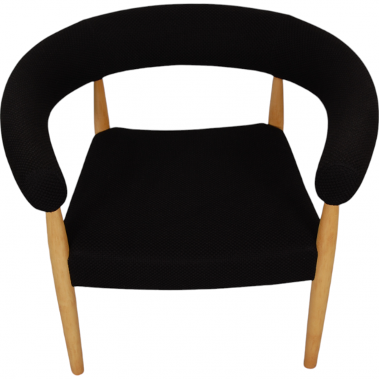 Nanna Ditzel circle chair in black fabric