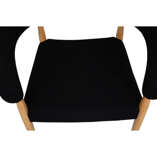 Nanna Ditzel circle chair in black fabric