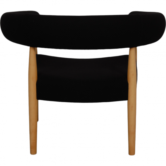 Nanna Ditzel circle chair in black fabric