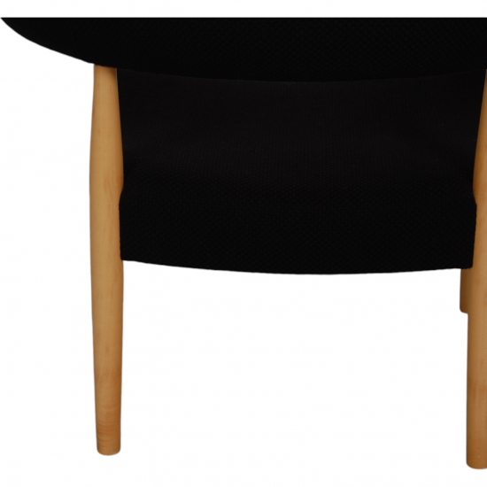 Nanna Ditzel circle chair in black fabric