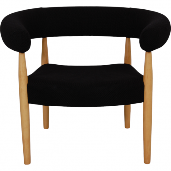 Nanna Ditzel circle chair in black fabric