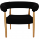 Nanna Ditzel circle chair in black fabric