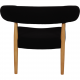 Nanna Ditzel circle chair in black fabric