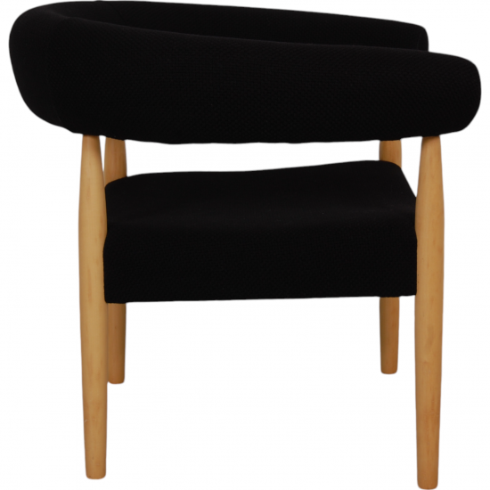 Nanna Ditzel circle chair in black fabric