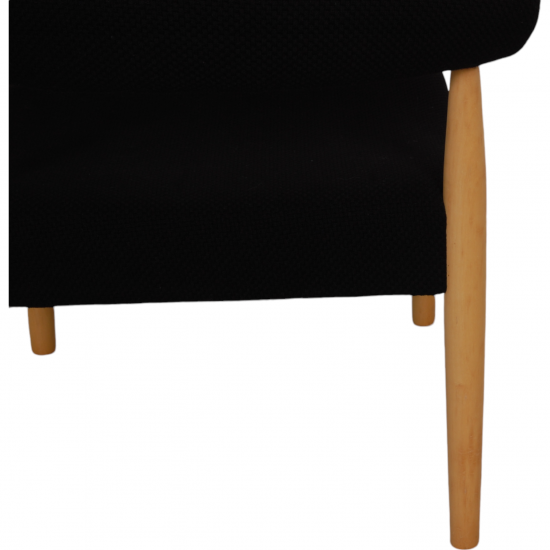 Nanna Ditzel circle chair in black fabric