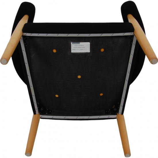 Nanna Ditzel circle chair in black fabric