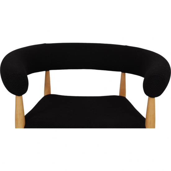 Nanna Ditzel circle chair in black fabric