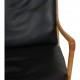 Ole Wanscher Colonial chair of oak and black leather