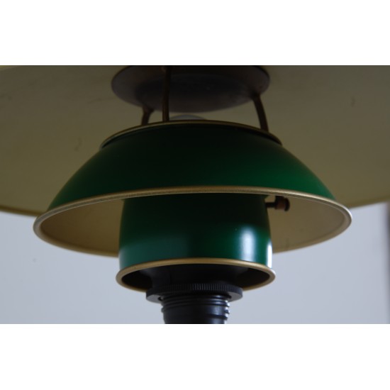 Poul Henningsen PH3/2 with green shades and browned brass