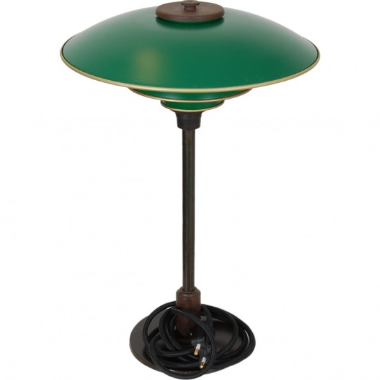 Poul Henningsen PH3/2 with green shades and browned brass