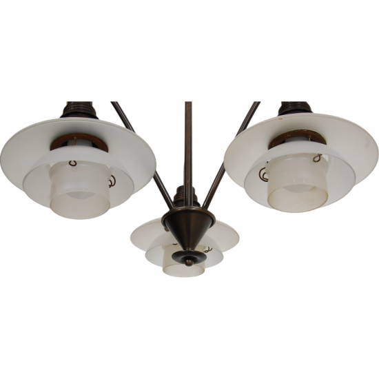 Poul Henningsen three-armed Emperor Chandelier PH-2/2