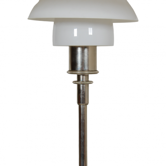 Poul Henningsen 4/3 bordlampe i nickel