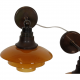 Poul Henningsen set wall lamps with amber glass shades