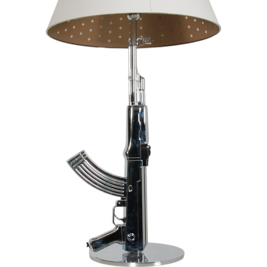 Philippe Starck chrome AK-47 bordlampe