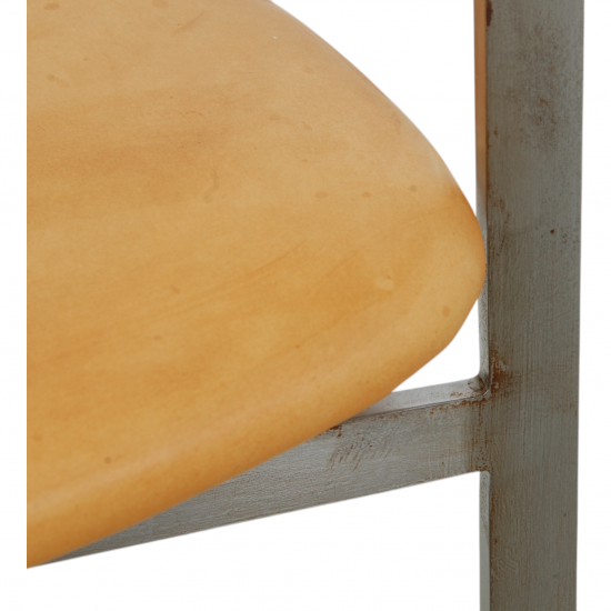 Poul Kjærholm PK-11 chair in patinated natural leather